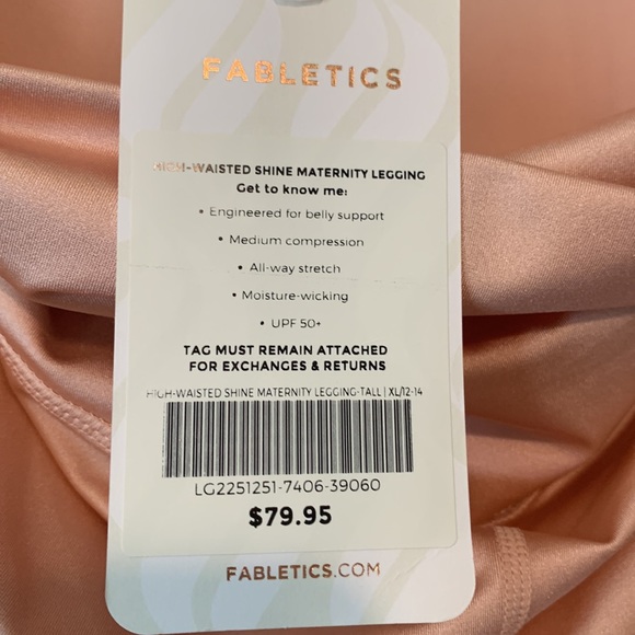 Fabletics XL High Waisted Shine Maternity Leggings - Picture 4 of 4